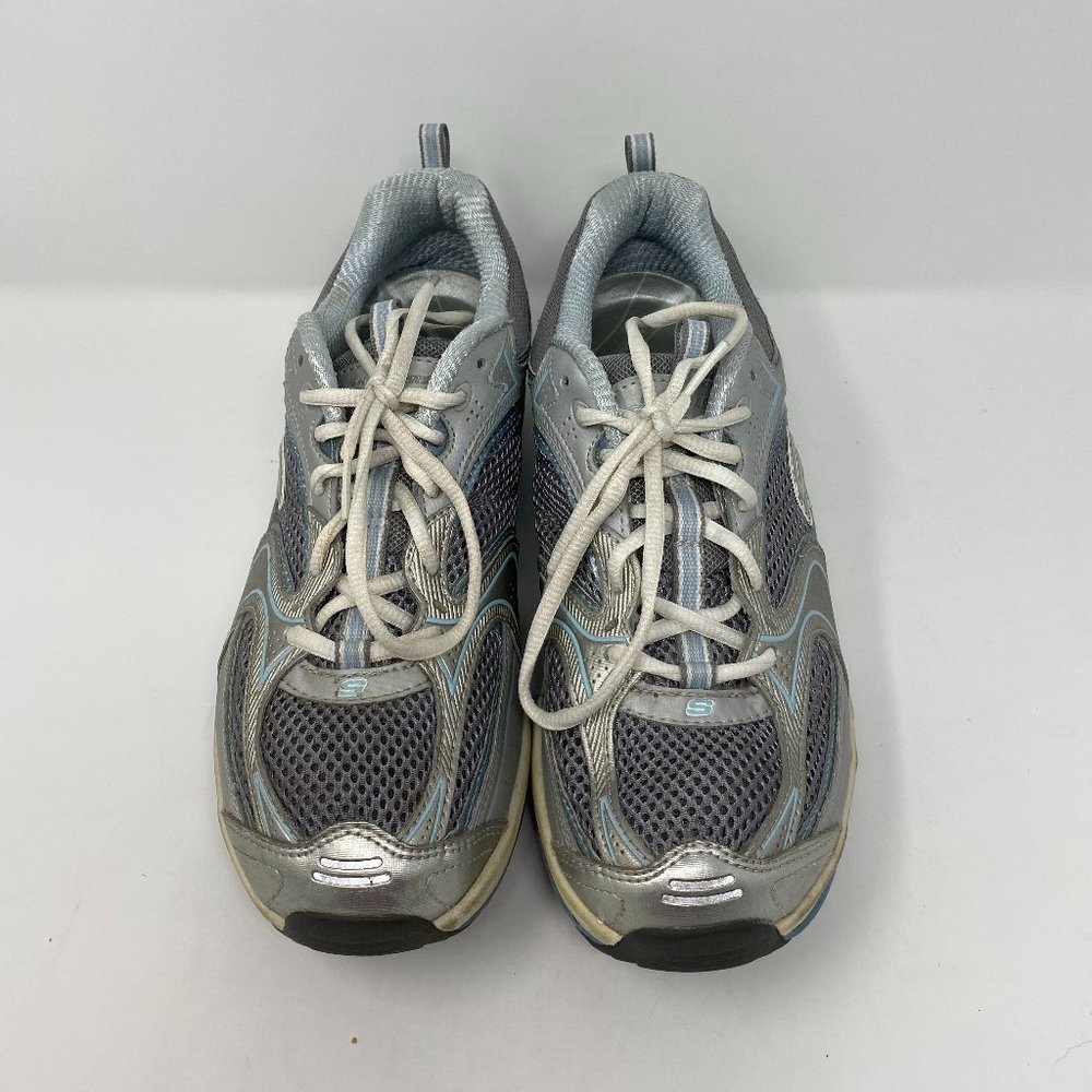 Vintage Y2k Skechers Shape Ups Silver Shimmer Toning Sneaker Shoes Women’s 9 - Picture 3 of 12